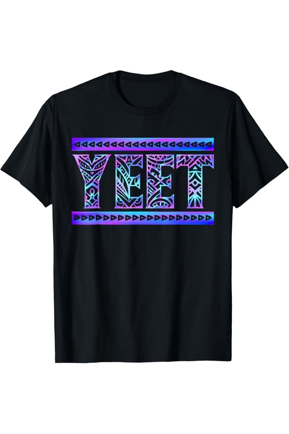 Yeet Tribal Art Funny Quote for Men Boys Kids Women Youth T-Shirt- Classic Unisex 100% Cotton Crew Neck T-Shirt Breathable Casual Everyday Wear Affordable Graphic Soft t shirt Cheap t shirts