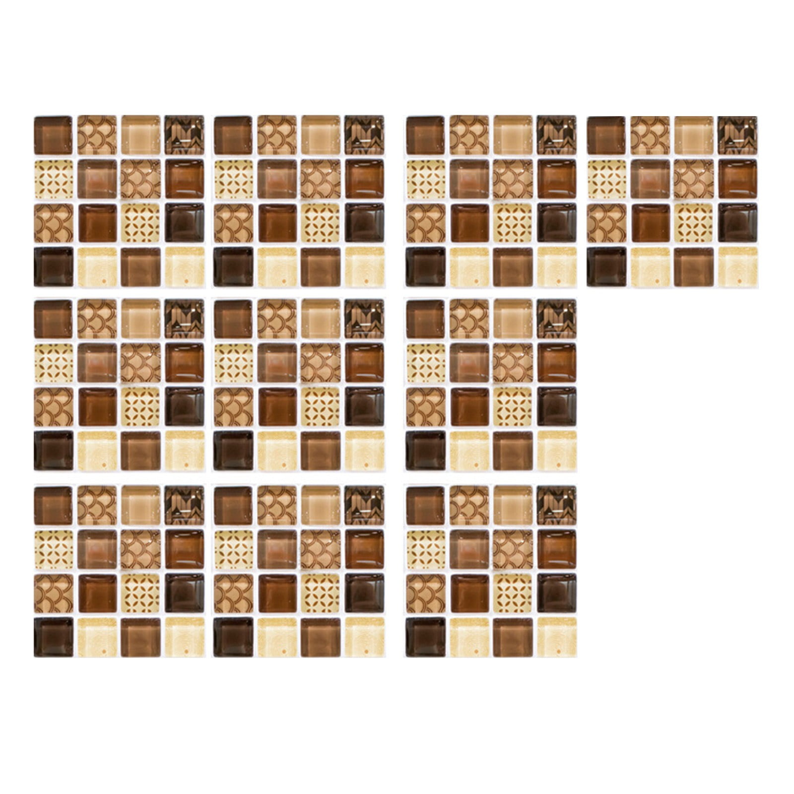 Yeetfub 10 Sheet Peel and Stick Backsplash Self Adhesive Stone Back Splash Marble Stick on Tile Backsplash for Kitchen Wall Backsplash Tile for Bathroom Shower Furniture Camper 4"x4"