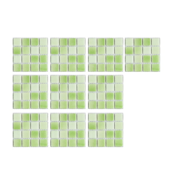 Yeetfub 10 Sheet Peel and Stick Backsplash Self Adhesive Tile Sticker Marble 3D Stick on Tiles Backsplash for Kitchen Peel and Stick Tile for Bathroom Kitchen Camper Shower Furniture 4"x4" Green