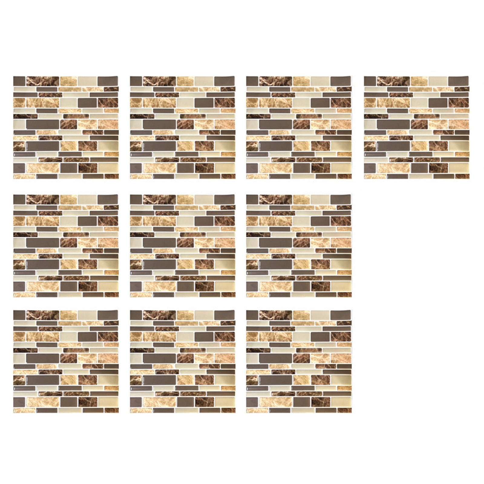 Yeetfub 10 Sheet Peel and Stick Backsplash Subway Self Adhesive Backsplash Wall Tiles for Kitchen Waterproof Peel and Stick Back Splash for Kitchen Bathroom Fireplace Cabinet 4"x4"