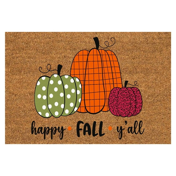 Yeetfub 2024 October Promotion 16x24IN Halloween Door Mat Pumpkin Funny Doormat Outdoor Indoor Entrance Doormats Heavy Duty Welcome Mat Non-Slip Doormat for Home Entrance Thanksgiving Day Door Mats