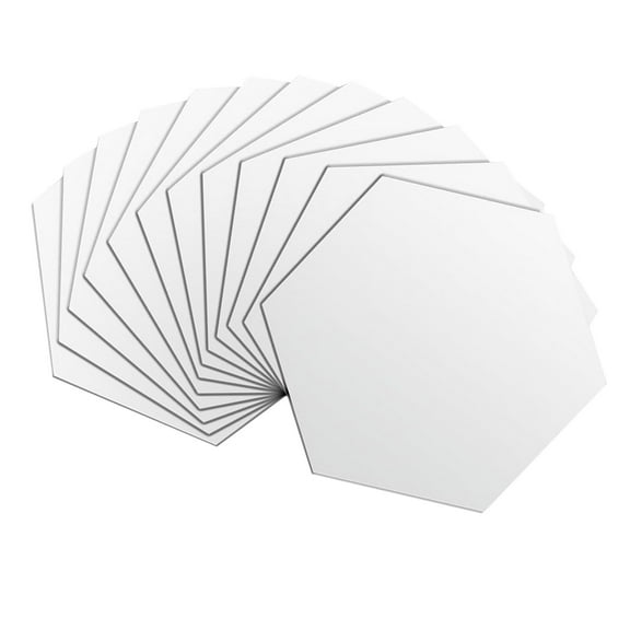 Yeetfub 3d Peel And Stick Clearance 12 Sheets 3D Acrylic Decorative Wall Sticker Bathroom Acrylic Sticker Hexagon Shape Surface Film Wall Stickers Adhesive Wall Stickers