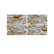 Yeetfub 4 Sheet Peel and Stick Backsplash for Kitchen 6"x12" 3D Marble Self Adhesive Wall Tiles Waterproof Stone Backsplash Tile for Bathroom Kitchen Laundry Room Camper Shower