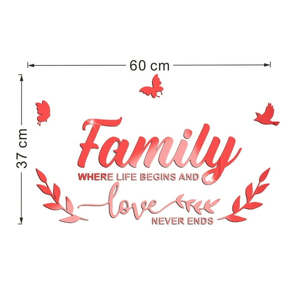 Yeetfub Back Splash Stick On Tiles For Kitchen Clearance Acrylic Mirror Wall Sticker DIY Inspirational Butterfly Mural Sticker