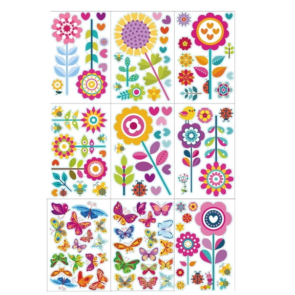 Yeetfub Back Splash Stick On Tiles For Kitchen Clearance 9 Floral Wall Stickers Floral Spring Wall Stickers Bedroom Nursery Classroom Walls Home Decor Carnival Party Supplies Festive Decor
