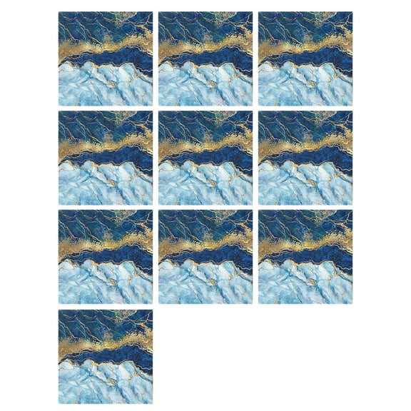 Yeetfub Backsplash Waterproof Tile Retro Wall Decal 10 pcs