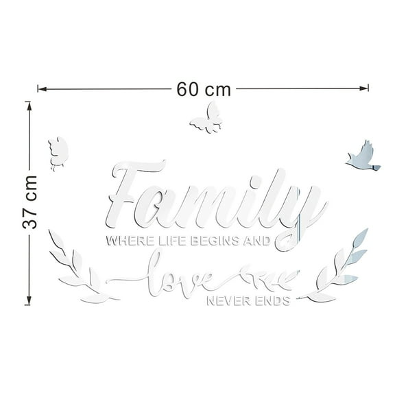 Yeetfub Bathroom Backsplash Tile Clearance Acrylic Mirror Wall Sticker DIY Inspirational Butterfly Mural Sticker