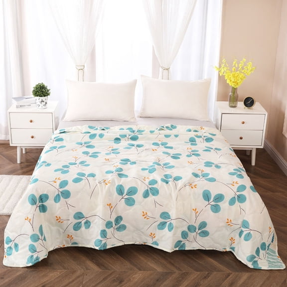 Yeetfub Cheap Cooling Comforter Double-Sided Cold Temperature Regulating Comforter Stay Cool and Comfortable All Night Long Light Summer Blanket
