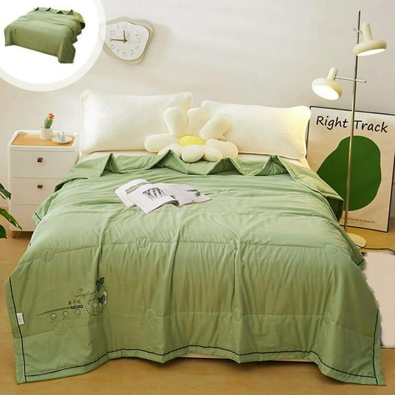 Yeetfub Cheap Lightweight Cold Bedding Comforter for All Season Lightweight Comforters for Summer Soft Breathable Silk Smooth Lightweight Summer Comforter Queen