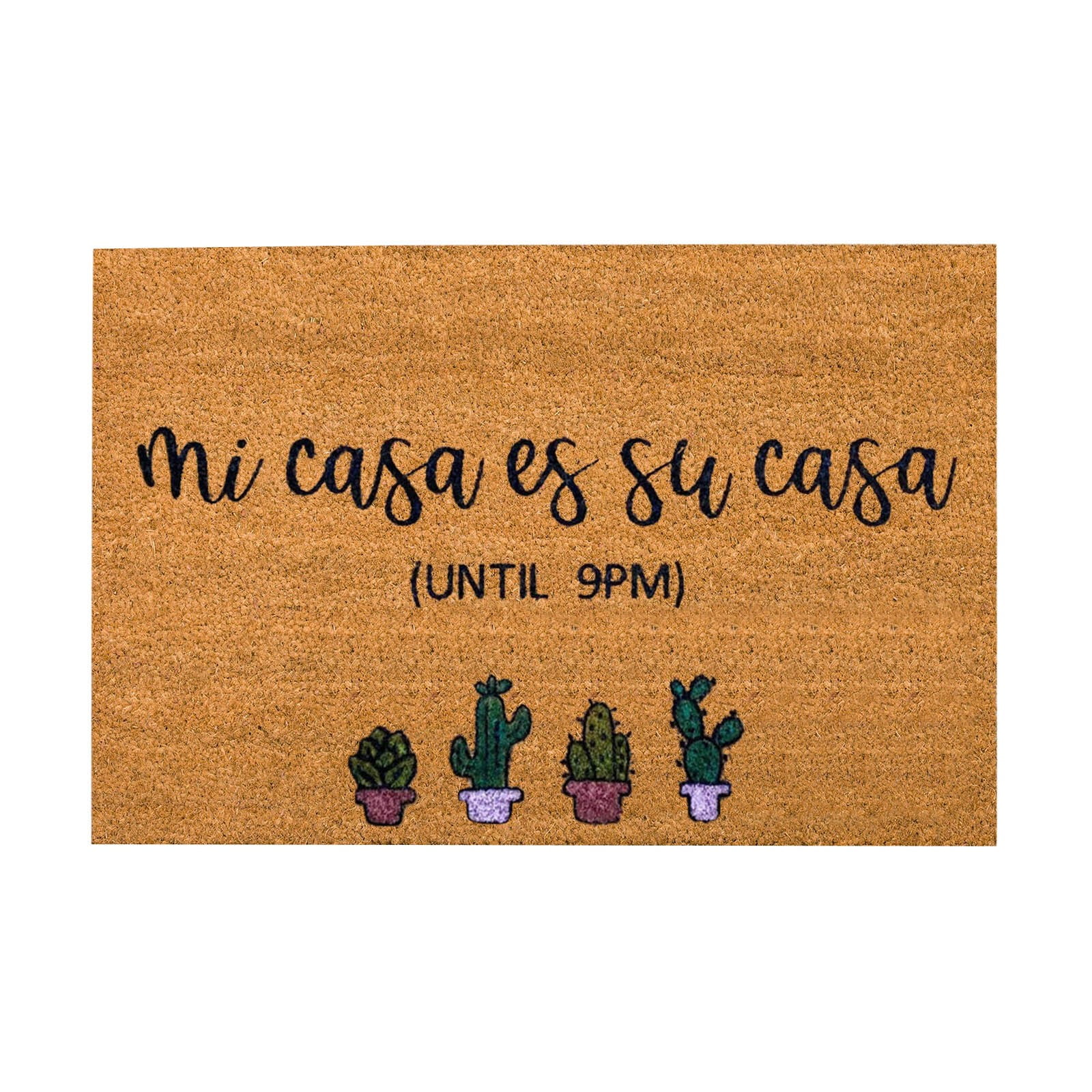 Yeetfub Clearance Floral Design Coir Doormat for Outdoor Entrance