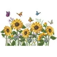 thumbnail image 1 of Yeetfub Clearance Peel and Stick Tile Wallpaper Sunflower Butterfly Playing Bedroom Living Room Porch Home Wall Decoration Wall Sticker 10 Sheet Peel and Stick Backsplash, 1 of 7