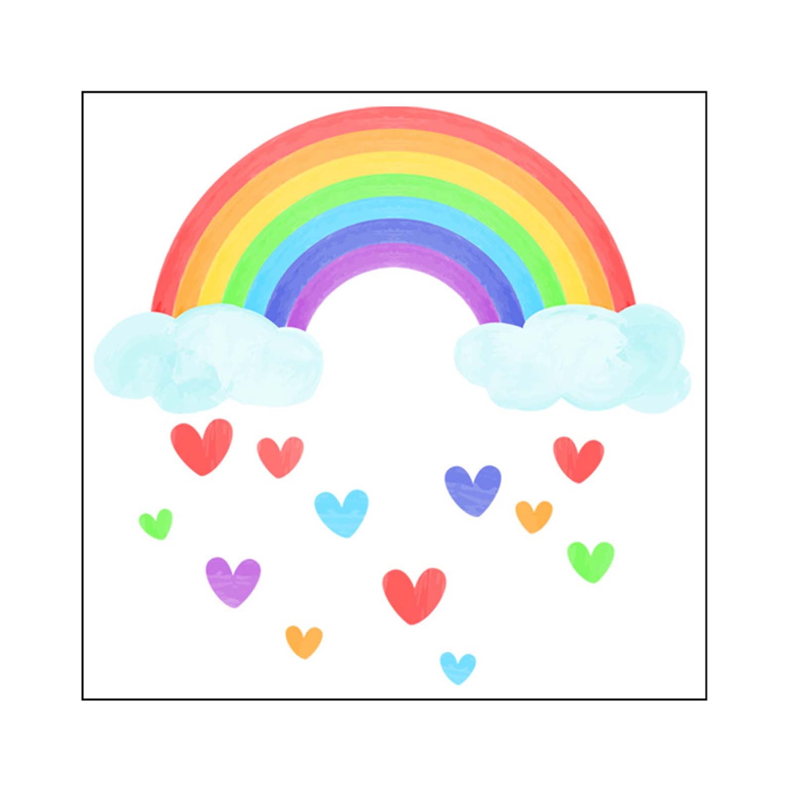 Yeetfub Clearance Peel and Stick Wallpaper Tiles Luminous Rainbow Clouds Love Wall Stickers Luminous Stickers Living Room Luminous Stickers Self Adhesive Decorative Wall Stickers