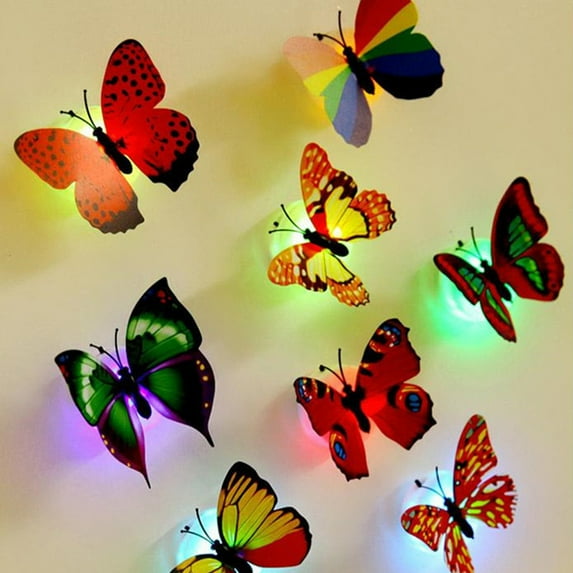 Yeetfub Clearance Wallpaper for Kitchen Wall LED 3D Wall Stickers Lights Pcs Stickers Wall 1 House Decoration Home Decor Peel and Stick Vinyl Wallpaper