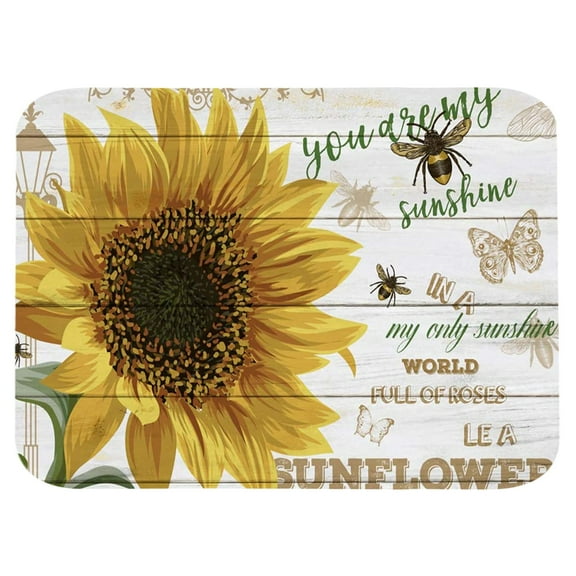 Yeetfub Door Mat Summer Front Door Mat Welcome Mats Bee Happy Coco Coir Doormats for Outdoor Entrance Home Sales Today Clearance Outside Door Mat for Outside Inside Entry Entryway 16x24IN