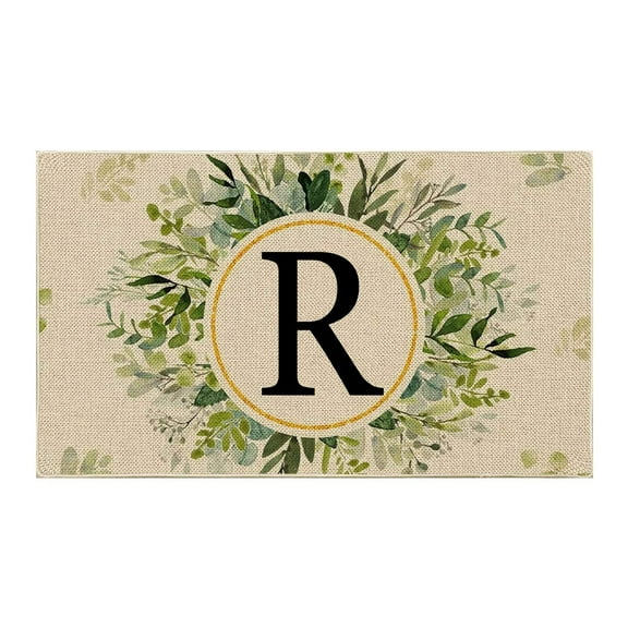 Yeetfub Front Welcome Mat door Door Mat Door Mat door Entrance Cute Funny Summer Doormat A-Z Letter Door Mat with Heavy Duty Backg Door Rugs for Entryway Door Mat Outside Entrance Sprg 16x24