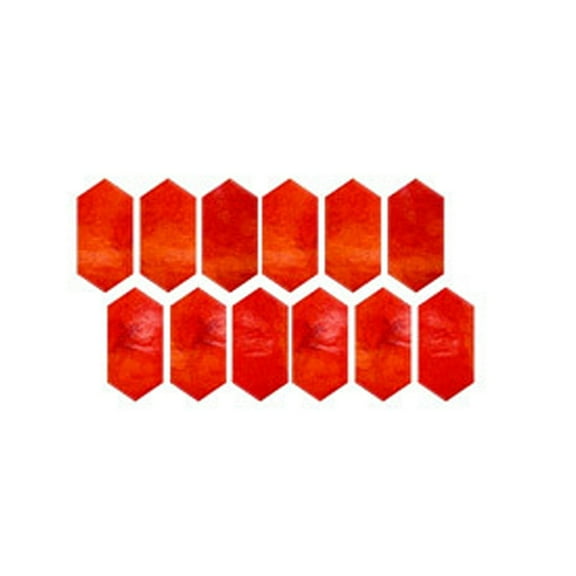 Yeetfub Hexagon Peel and Stick Backsplash 12-Sheet Self Adhesive Kitchen Backsplash Stick on Tiles Waterproof Wall Tiles Decorative for Bathroom Shower Furniture Camper Car Red 4"x8"