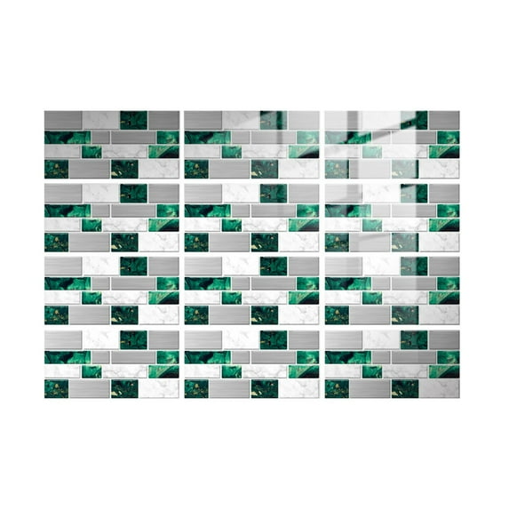 Yeetfub Peel and Stick Backsplash 12 Sheet 4"x8" Self Adhesive Marble Subway Wall Tiles Stick on Backsplash for Kitchen Peel and Stick Wall Tiles for Bathroom Laundry Room Cabinet Shower
