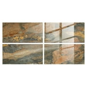 Yeetfub Peel and Stick Backsplash 4 Sheet 6"x12" Marble Wall Tiles Granite Back Splashes Tile for Kitchen PVC Peel and Stick Backsplash Tile for Bathroom Kitchen Cabinet Shower