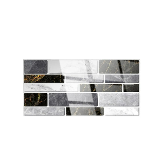 Yeetfub Peel and Stick Backsplash Self Adhesive Marble Wall Tiles Stone Back Splashes Stick on Tiles for Kitchen Peel and Stick Wall Tiles for Bathroom Shower Furniture Camper 4"x8"