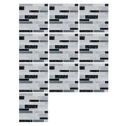 Yeetfub Peel and Stick Tile for Kitchen Backsplash 10-Sheet 10"x10" Marble Stone Peel and Stick Backsplash Tiles Self Adhesive Peel and Stick Wall Tiles for Kitchen for Bathroom Fireplace Laundry Room