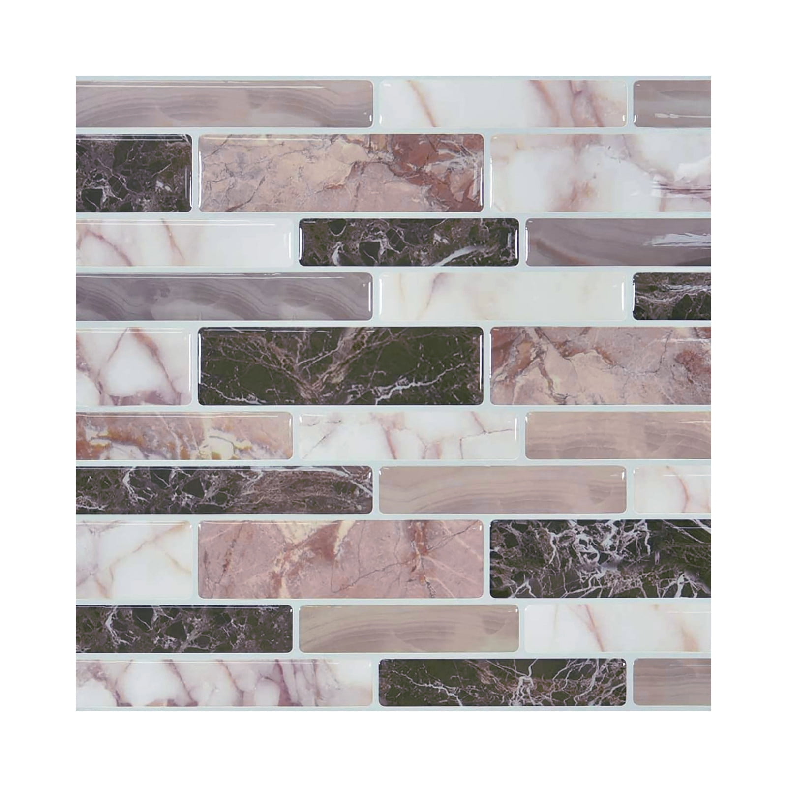 Yeetfub Prime Day Deals Peel and Stick Backsplash 10 Sheet 10"x10" Marble Wall Tiles Granite Back Splashes Tile for Kitchen PVC Peel and Stick Backsplash Tile for Bathroom Kitchen Cabinet Shower