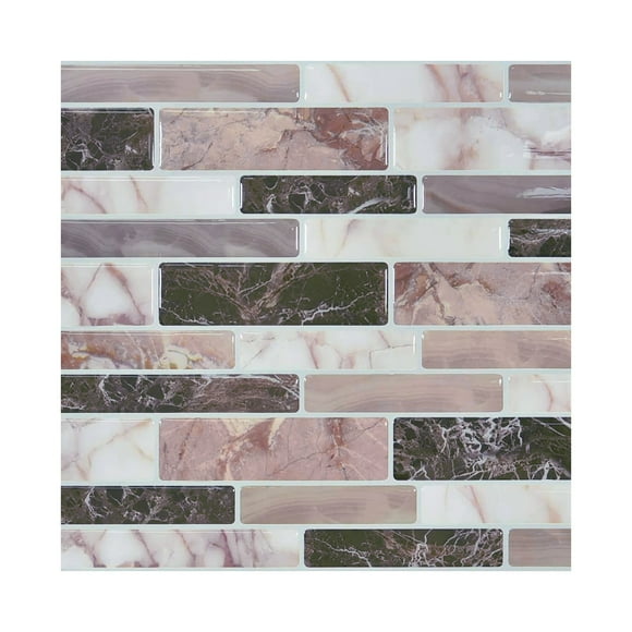 Yeetfub Prime Day Deals Peel and Stick Backsplash 10 Sheet 10"x10" Marble Wall Tiles Granite Back Splashes Tile for Kitchen PVC Peel and Stick Backsplash Tile for Bathroom Kitchen Cabinet Shower