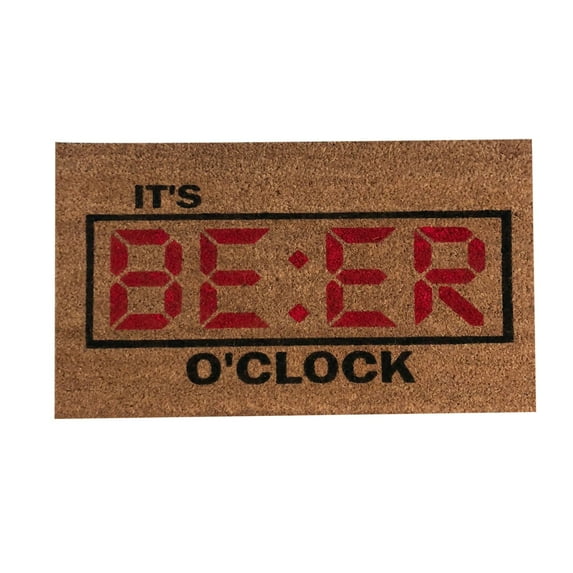 Runner Rug Indoor Door Mat Outdoor Entrance It's Beer O'Clock Welcome Mat Funny Doormats Fathers Day Mat Gift per Tape for Hardwood Floors Large Outdoor Welcome Mats for Front Door 16x24IN