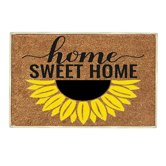 Yeetfub Sunflower Welcome Indoor/Outdoor Doormat, 16x24", Funny Non-Slip, Patio, & Kitchen