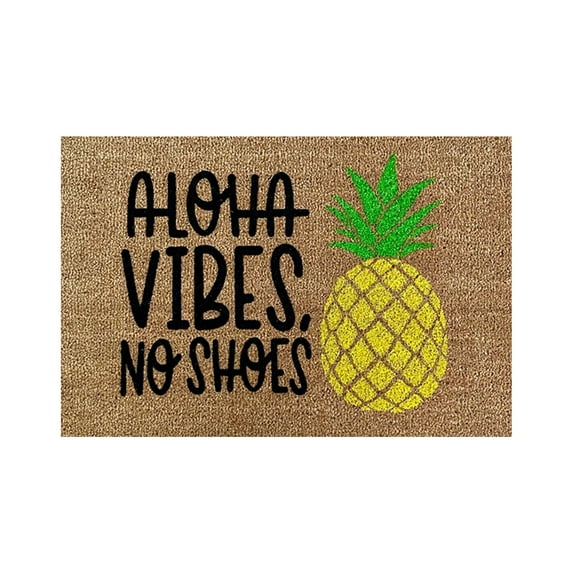Yeetfub Washable Low-Profile Inside Entry Doormats for Entryway Pineapple Door Mats Carpet For Entrance Front Door Outdoor Entrance Porch Mats Outdoor Mats&nbsp;Home Decor Rugs for Hallway 16x24IN
