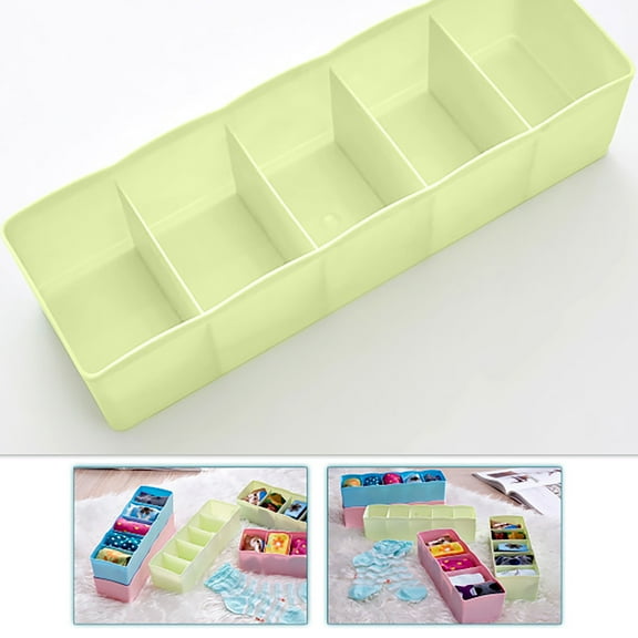 Yeetufb Warehouse Storage Racks And Shelving 5 Compartments,Multi-Purpose,Superimposable Underwear,Socks, Jewelry Storage Box, Storage Box,Drawer Storage Box