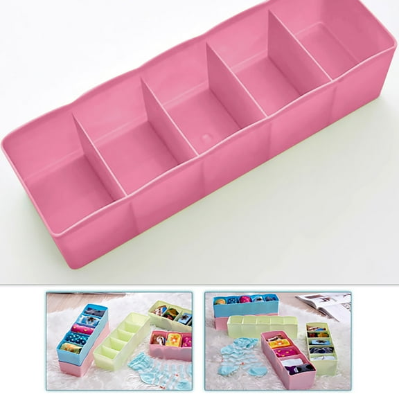 Yeetufb Warehouse Storage Shelves Heavy Duty 5 Compartments,Multi-Purpose,Superimposable Underwear,Socks, Jewelry Storage Box, Storage Box,Drawer Storage Box