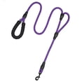 thumbnail image 1 of YeewayVeh Dog Leash 6FT Double Handle, 1/2 Inch Nylon Leash with Padded Handle & Reflective Threads for Medium to Large Dogs (Purple), 1 of 5