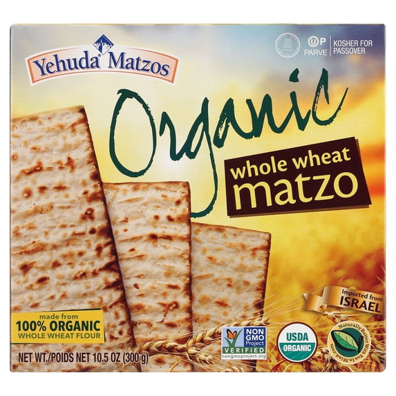 Yehuda 100% Organic Whole Wheat Matzo 10.5oz