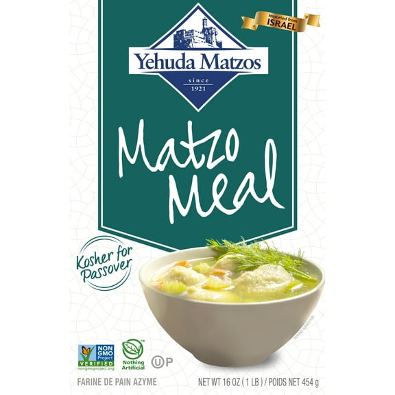 Yehuda Matzo Meal, is a finely ground pale-colored Passover flour made from ground matzo. Yehuda matzo meal can be used in a variety of dishes including matzo balls or as a coating on meats and fish.