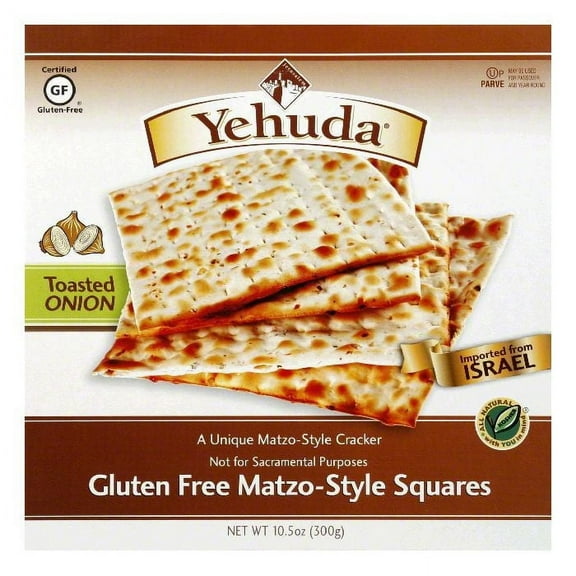 Yehuda Matzo-Style Squares Gluten Free Toasted Onion, 10.5 oz