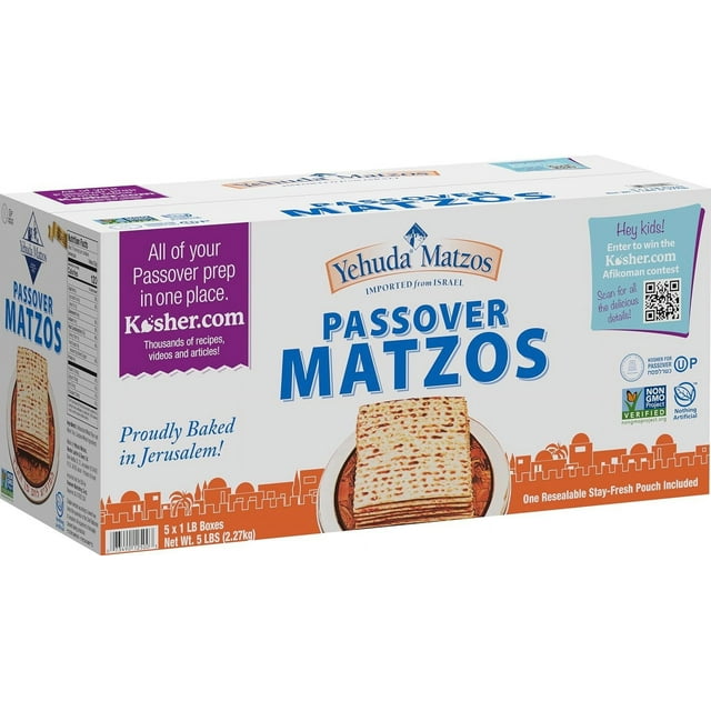 Yehuda Kosher Passover Matzo Crackers, 1 Pound Resealable StayFresh