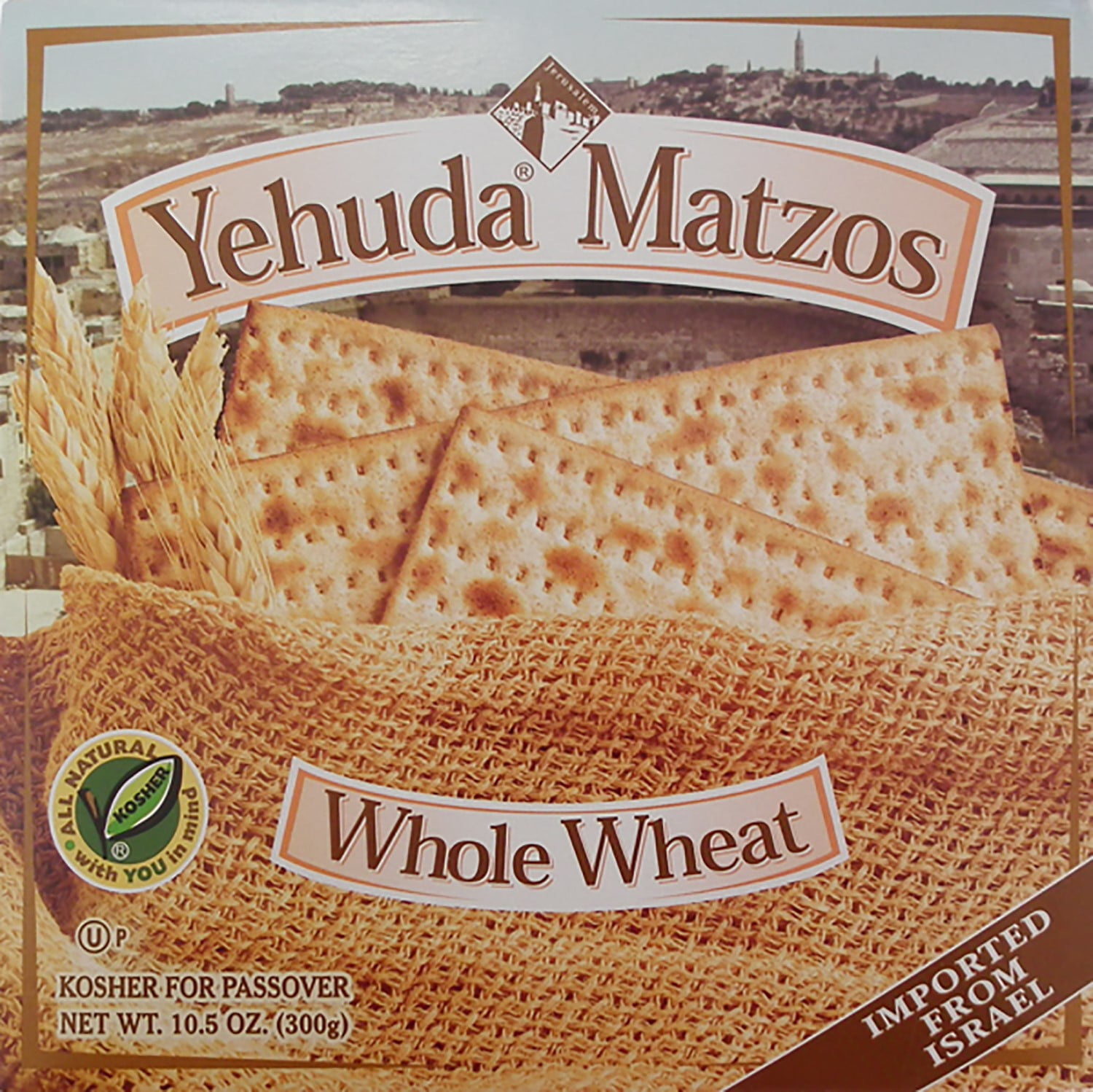 Yehuda Whole Wheat Matzo, 10.5 oz (Kosher for Passover)
