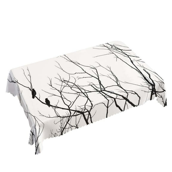 Yehwow Abstract Tree Branches Rectangle Tablecloth 52x70 Inch Table Cover for Kitchen Dining Party Picnic Decor