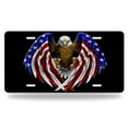 thumbnail image 1 of Yehwow Ameican Bald Eagle Flag Metal Car Plate Aluminum License Plate, 1 of 6