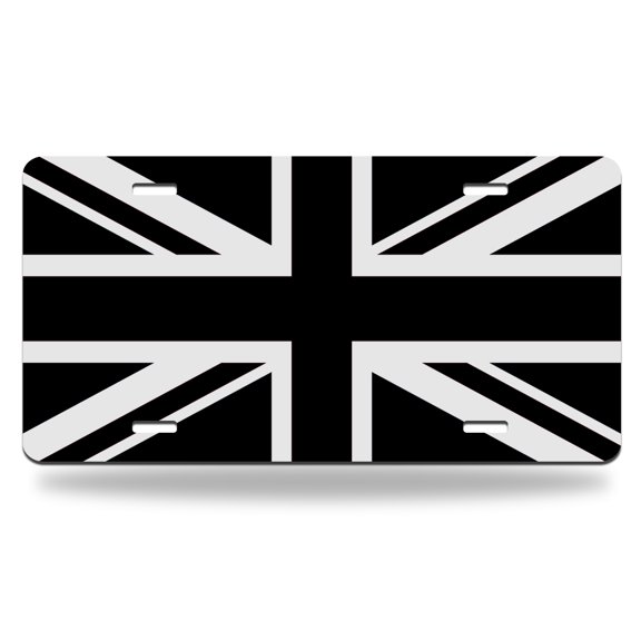 Yehwow British Flag Metal Car Plate Decorative Aluminum License Plate Tag Sign