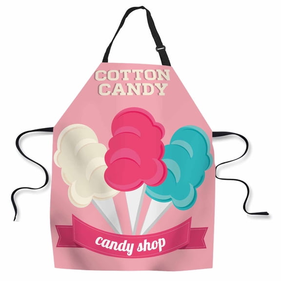 Yehwow Cartoon Candy Bib Apron For Kitchen BBQ Gardening With Adjustable Neck Strap 27x31 Inch