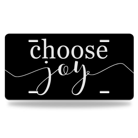 Yehwow Choose Joy Metal Car Plate Decorative Aluminum License Plate Tag Sign