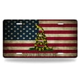thumbnail image 1 of Yehwow Don't Tread On Me Patriotic Flags Metal Car Plate Aluminum License Plate, 1 of 6