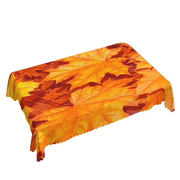 Yehwow Fall Maple Leaf Rectangle Tablecloth 52x70 Inch Table Cover for Kitchen Dining Party Picnic Decor