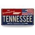 thumbnail image 1 of Yehwow Greetings from Tennessee Rusty Metal American Flag Metal Car Plate Decorative Aluminum License Plate Tag Sign, 1 of 5