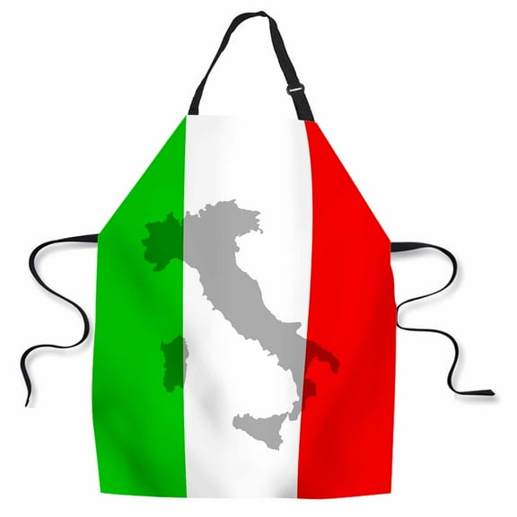 Yehwow Italian Territory Is Printed on The Flag Bib Apron For Kitchen BBQ Gardening With Adjustable Neck Strap 27x31 Inch