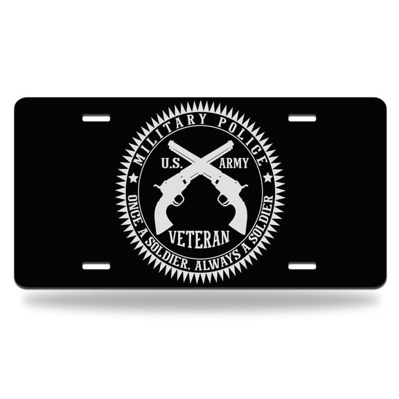 Yehwow Military Police Metal Car Plate Aluminum License Plate