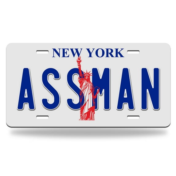 Yehwow New York Assman Metal Car Plate Aluminum License Plate
