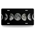 thumbnail image 1 of Yehwow Phases Of The Moon Black Metal Car Plate Decorative Aluminum License Plate Tag Sign, 1 of 5