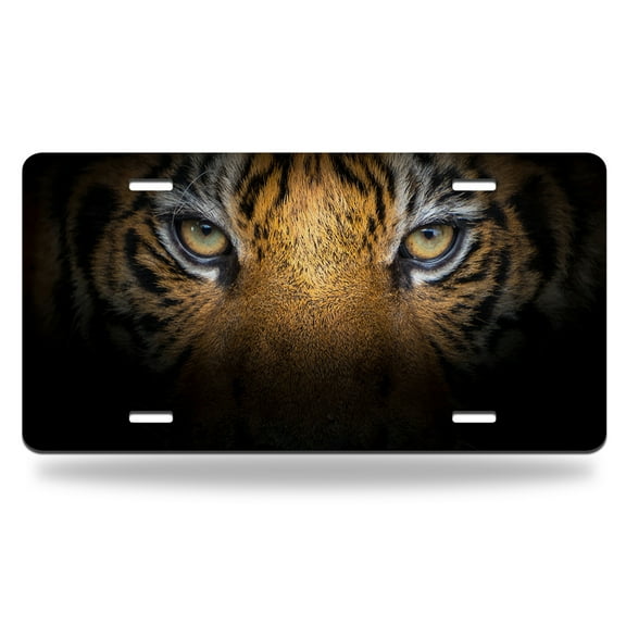 Yehwow Tiger face Metal Car Plate Aluminum License Plate
